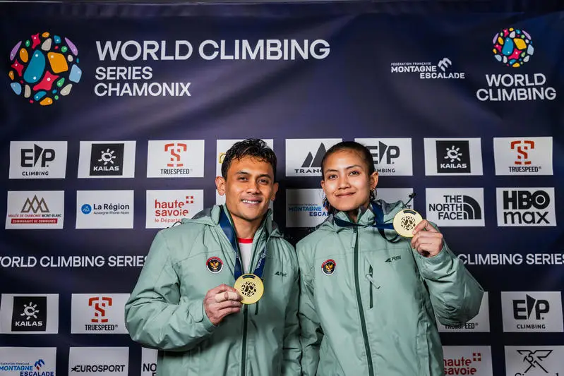Membanggakan! Indonesia Kawinkan Emas Panjat Tebing Speed di World Climbing Series Chamonix, Prancis